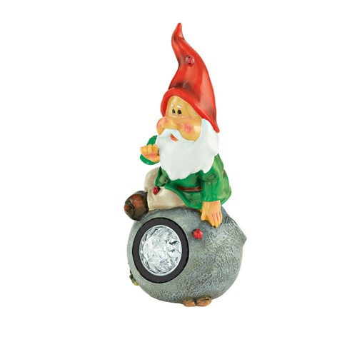 2er Set LED Solar Zwerg Außen Steh Lampe Leuchte Figur Garten Licht Deko