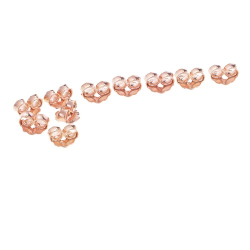 Prettyia 10pcs 925 Sterling Silver Butterfly Earring Back Stoppers Rose Gold
