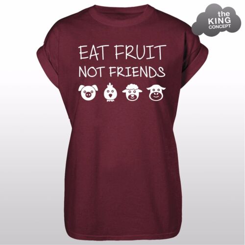 Eat Fruit Pas Amis T-Shirt Végétarien Animal Droits de Compagnie Amant Haut 