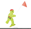 Step2 Kid Alert Visual Warning Signal Children at Play Safety Sign Neon Green