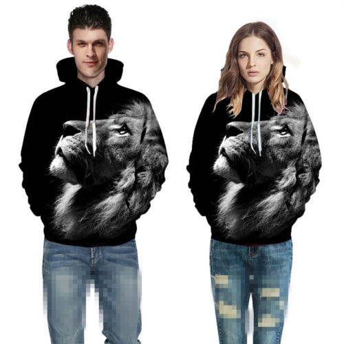 3D Animal Print Men Women Hoodie Sweater Sweatshirt Pullover Couples Jacket Tops