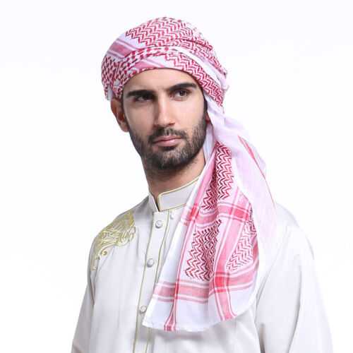 Musulmans Turban islamique Keffieh Arabe Hommes Écharpe Keffieh Hijab coiffure 55in*55in