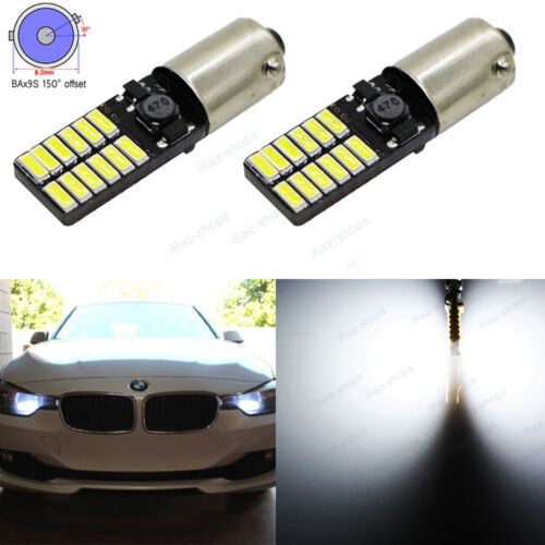 2x Error Free BAX9s H6W LED Bulb Parking Light For BMW F30 F35 no HID Headlight 