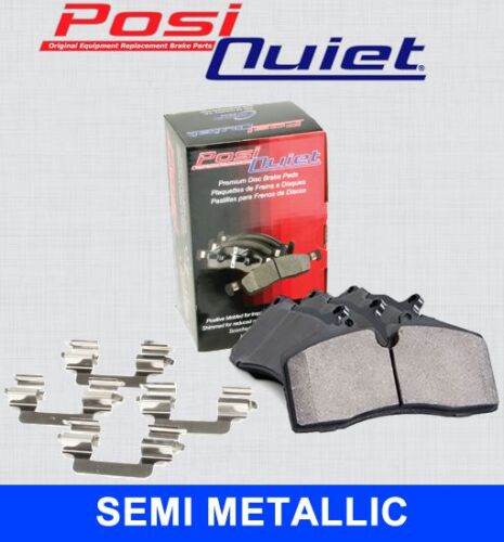 FRONT SET Posi Quiet Semi Metallic Brake Disc Pads 104.14430 + Hardware Kit