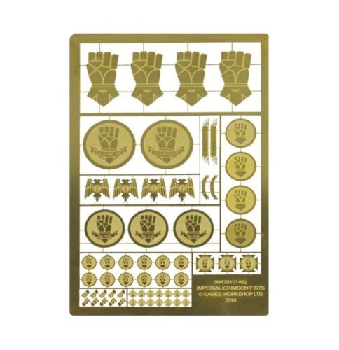Warhammer 40,000 Imperial Fists Space Marine Chapter & Squad Symbols Brass Etch