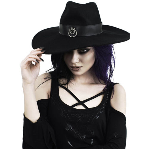 Killstar gothique goth Wiccan Fedora Chapeau-Maya Brim a 