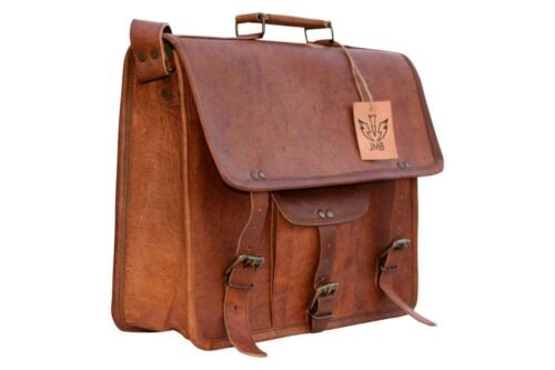 Men's Large Oiled Vintage Leather Messenger Business Laptop Hand Shoulder Bag 