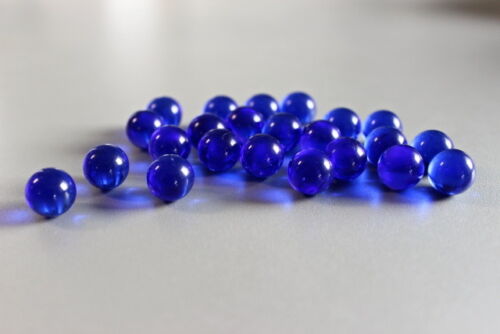 GS12mmBlauPol 50 Glaskugeln blau poliert 12mm Murmeln 