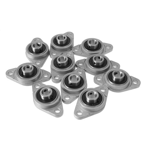 2pcs 8mm KFL08 Alloy Pillow Block Mounted Support Bearing Flange Rhombic Bearing