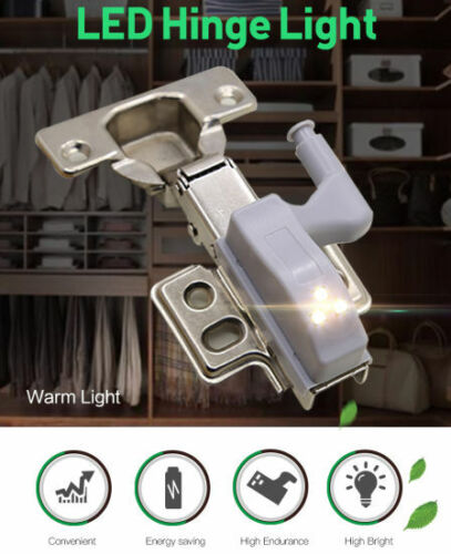 10pcs Universal Inner Hinge Lamp Cupboard LED Under Cabinet Light Closet 