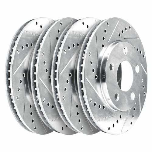 For 1987-1989 Porsche 944 Hart Brakes Front Rear Drilled Slotted Brake Rotors 