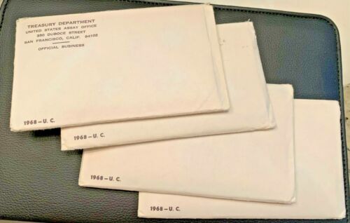 3 SETS PER LOT Rare Sealed Unopened Envelopes 1968 US MINT UNCIRCULATED SETS