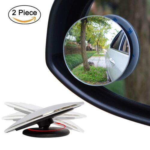 2Pcs Stick On Rear-View Blind Spot Convex Wide Angle Mirrors For Car Motorcycle