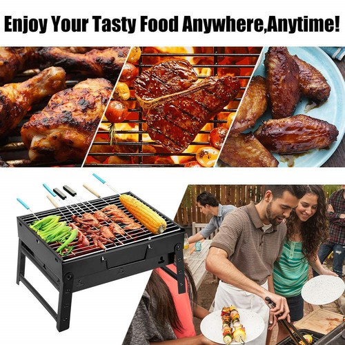 Foldable BBQ Barbecue Grill Charcoal Cooking Stove Outdoor Garden Camping Picnic