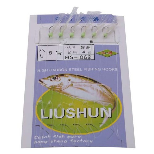Atificial Shrimp Skin String Hook Sea Fishing Glow Fishhook Catch Fish 8C