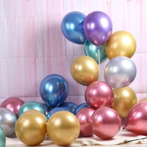 12" Inch Metallic Pearl Chrome Latex Balloons for Couple Birthday Party decor UK 