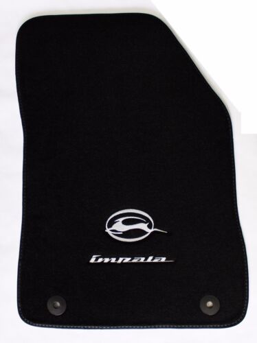 NEW BLACK Floor Mats 2014-2017 Chevy Impala Embroidered Running Logo in Silver