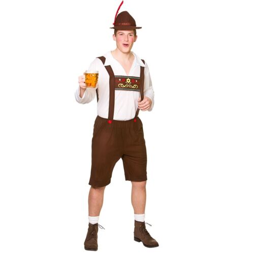 Adult BAVARIAN BEER GUY German Beer Festival Fancy Dress Costume HAT Mens 