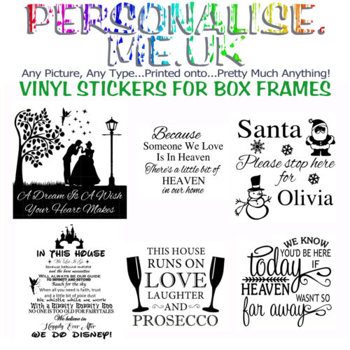 20 cm x 20 cm any pic/texte any colour Vinyle Vinyle Box Frame Stickers 