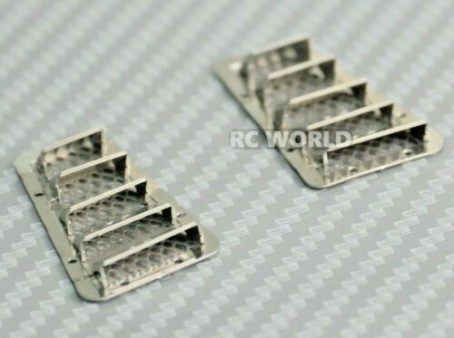 RC 1//10 Scale DEFENDER Metal INTAKE VENTS Scale Accessories Silver PAIR