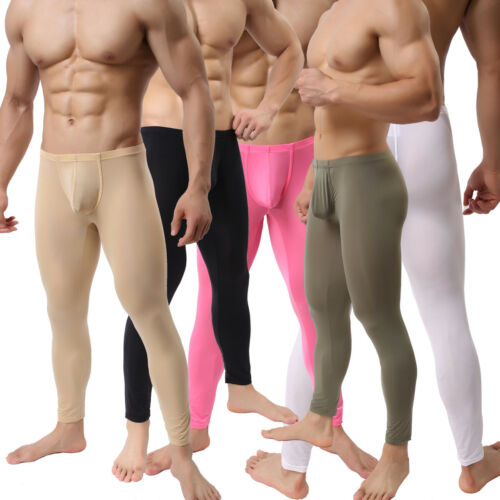 Para Hombre Pantalones Cortos Elástico Long John Correr Deportes Leggings Pantalones Ropa Interior