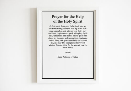 Prayer For The Help Of The Holy Spirit Poster Print Watercolor Art Artwall Home