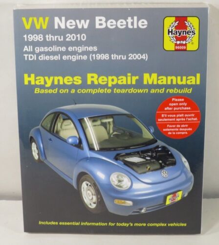 Repair Manual Haynes 96009 VW Beetle 1998 thru 2010 All Gas /& Diesel Engines