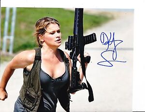 SWAMP SHARK KRISTY SWANSON SIGNED CLEVAGE WITH GUN 8X10 | eBay