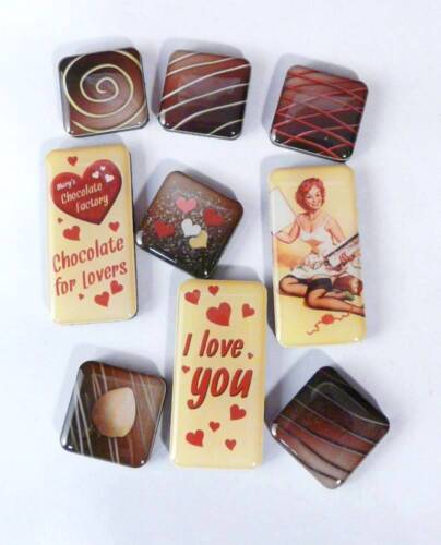 I Love You Schokolade  Memo Pin Kühlschrankmagnet Magnet Magnetset 9-tlg 