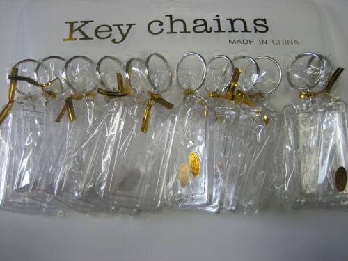 For Photo Size 1 1//8/" x 2/" Lot of 96 8 Dozen Acrylic //New Photo Key Chains