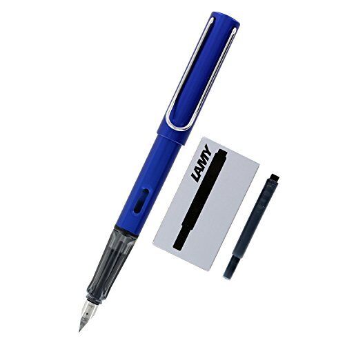 with 5 Ink Cartridges Lamy Al-Star Fountain Pen Ocean Blue Barrel Medium Nib