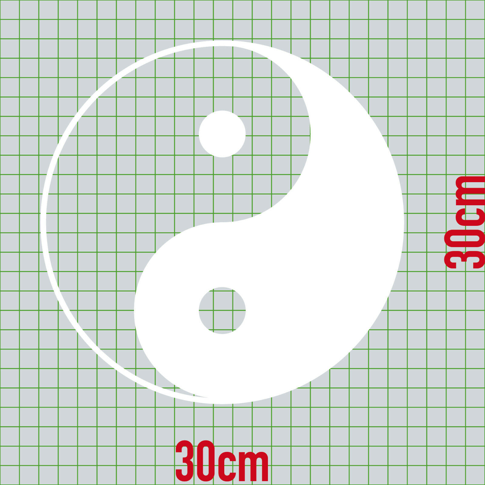 Sticker Cm Yin Yang White Tattoo Taiji Symbol Decor Car Window Film