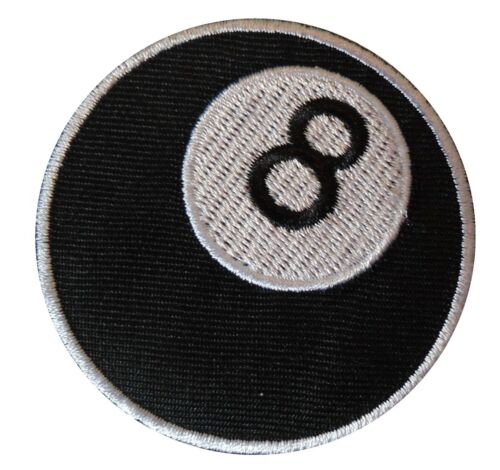 8 Ball Pool Biker Black MOD Scooterist Iron/ Sew On Embroidered Cloth MODS Patch 