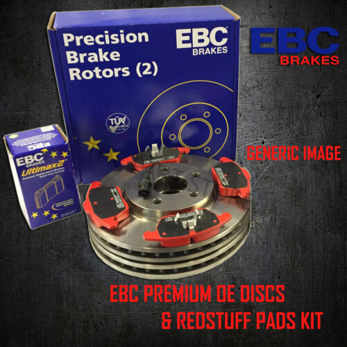 NEW EBC 300mm REAR BRAKE DISCS AND REDSTUFF PADS KIT OE QUALITY PD02KR028