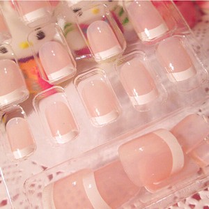 24Pcs-Lady-Womens-French-Style-DIY-Manicure-Art-Tips-False-Nails-with-Glue-Sexy