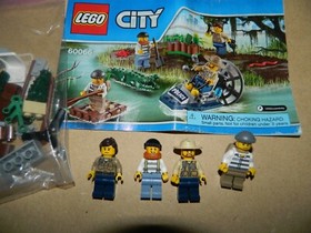 LEGO City 60066 SWAMP POLICE STARTER SET Instructions Minifigures COMPLETE