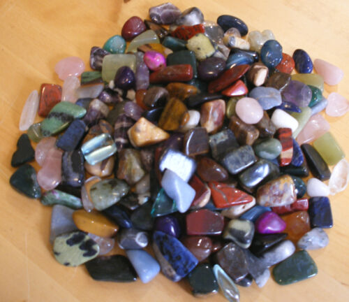 30mm WHOLESALE 500 GRAMS ASSORTED POLISHED TUMBLE STONE CRYSTALS SIZE MIX 15mm 