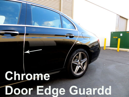 Fit 2004-2019 BMW Models CHROME DOOR EDGE GUARD Protector Trim 4pcs Kit
