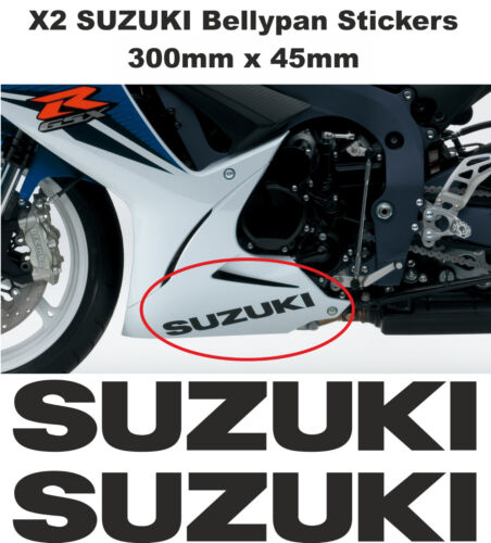 PAIR Decals Stickers for Bellypan /"SUZUKI/" GSXR 600 750 1000 ANY COLOUR