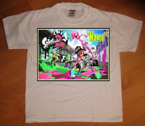 Splatoon 2 Personalized Birthday Party Favor Gift T-Shirt NEW