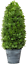 PLANT Artificial Boxwood Cone Topiary Tree Fake Leave Potted Plant with Galvaniz