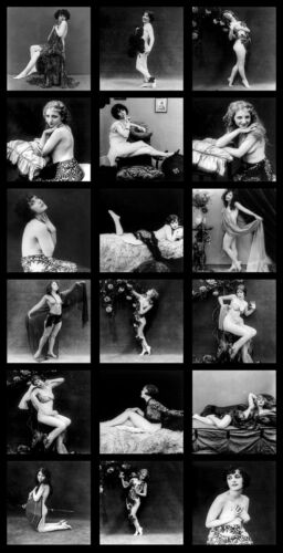 Erotic Art Poster Vintage 1900/'s Nude Photos Canvas Print Antique Naked Women