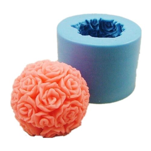 3D Rose Silicone Candle Mold Valentine's Day Cake Decorating Candle DIY Tools 