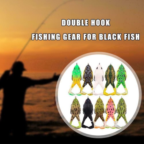 H6X9 Doppelpropeller Frosch Soft Bait Soft Silicone Angelköder 9cm 13,6g