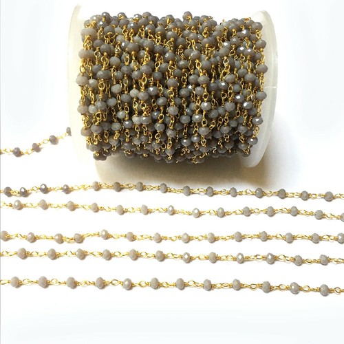 3,5,10 Feet Aquamarine Hydro Silver Plated Rosary Beaded Chain Jewelry Making 3,5,10 Feet Aquamarine Hydro Silver Plated Rosary Beaded Chain Jewelry Making
