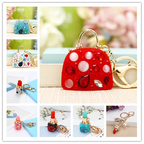 Fashion Crystal Rhinestone Keyring Keychain Charm Pendant Bag Car Key Chain Hot