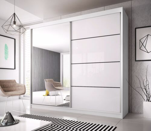 Modern Wardrobes MU 183cm 6 ft 2sliding doors perfect interior FREE DELIVERY 
