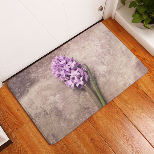 Flower Non-slip Floor Mats Washable Home Kitchen Bath Door Mat Area Rug Carpet