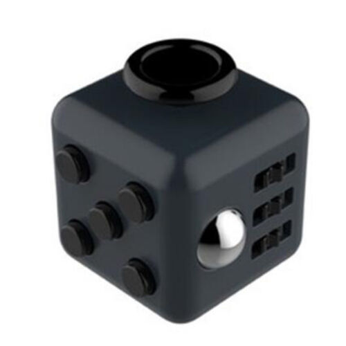 Pro Fidget Cube Anxiety Stress Relief Focus 6-side Calm Funny Finger Toy Black 