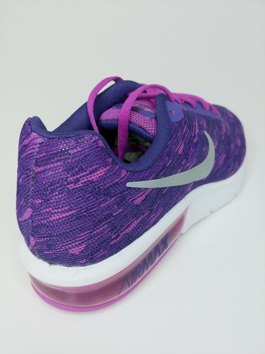 Nike Air Max Sequent Print girls 6Y purple athletic sneaker 820330-500